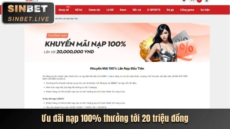 Tiền thưởng chào mừng b789